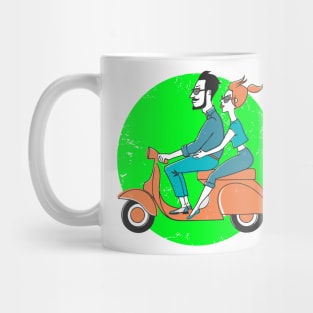 couple goals couple riding on scooter Mug